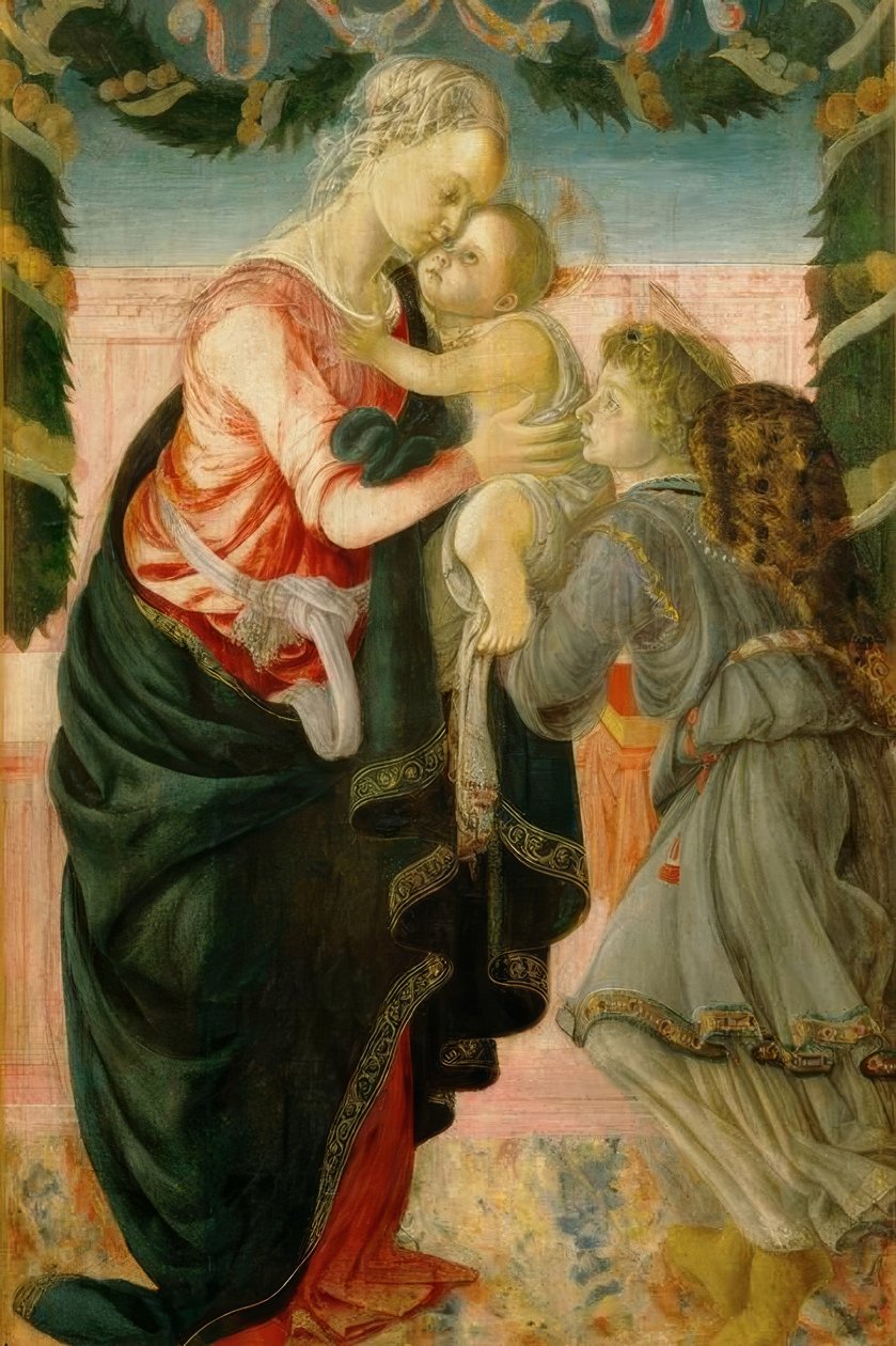 Mária gyermekkel és angyallal alkotó: Sandro Botticelli