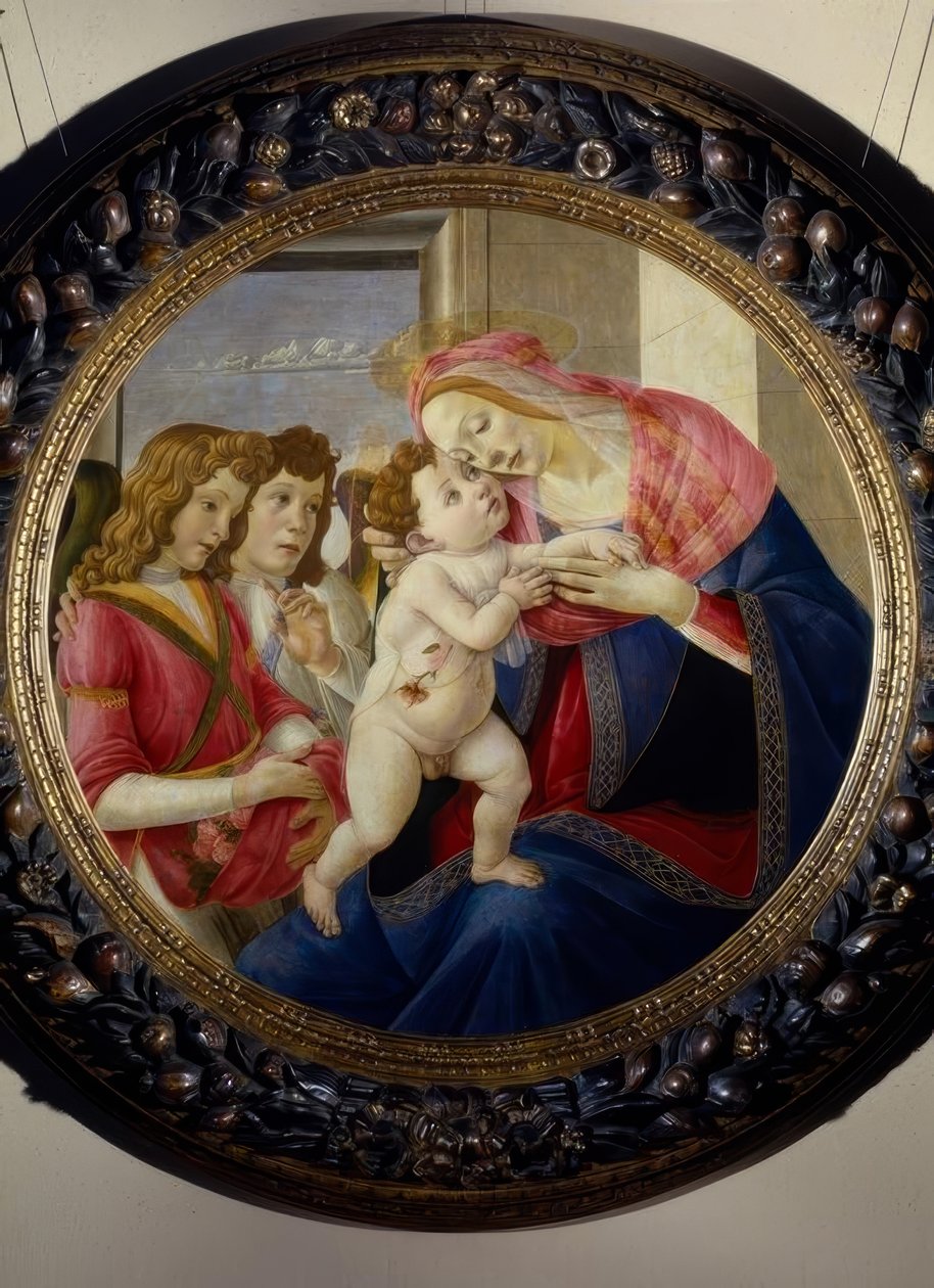Mária gyermekkel és angyalokkal alkotó: Sandro Botticelli