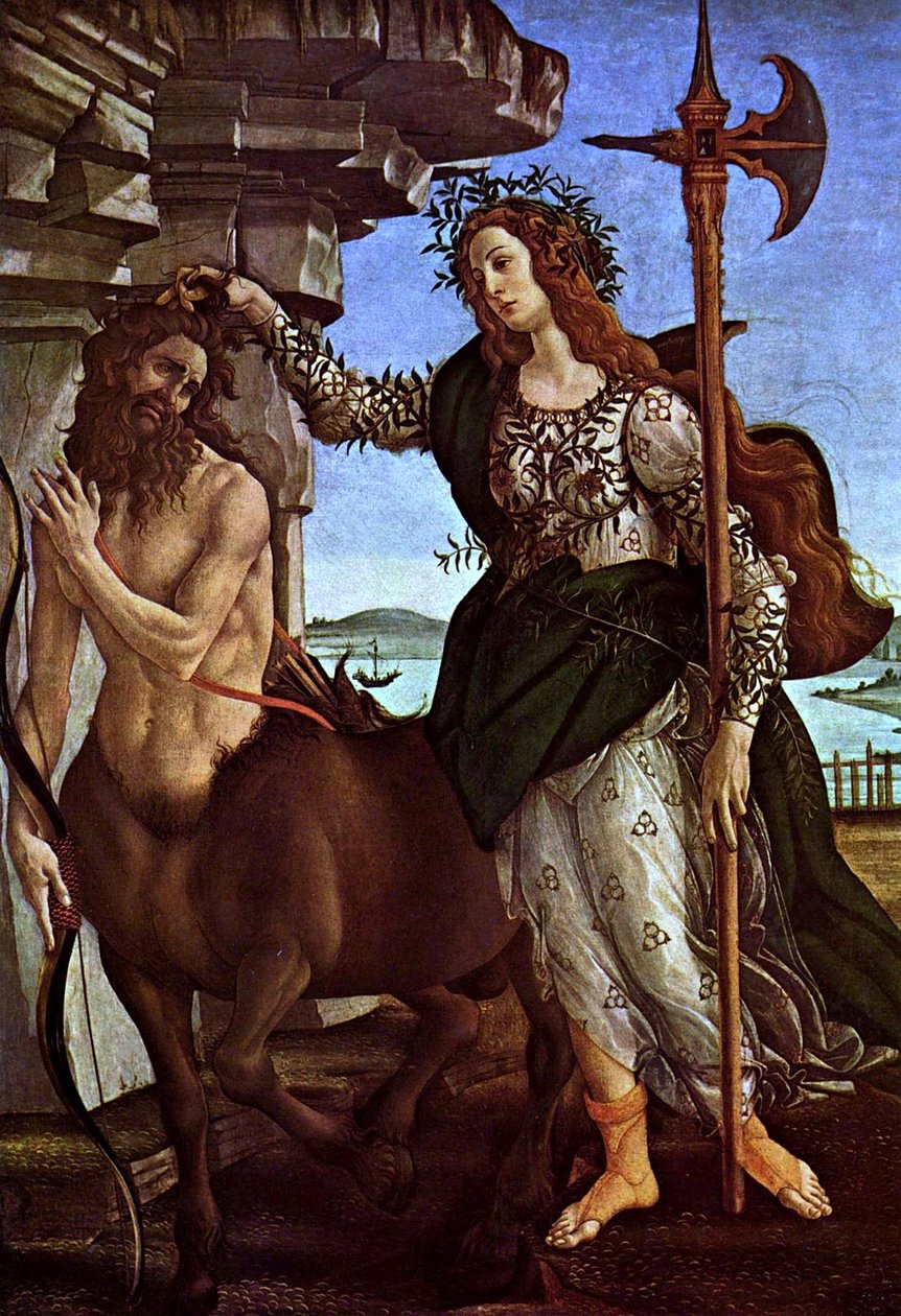 Minerva és a kentaur alkotó: Sandro Botticelli
