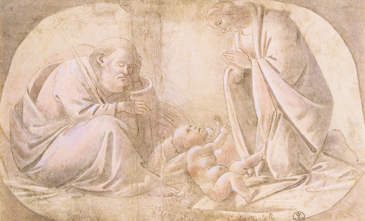 Betlehemes (toll és tinta gouache-val) alkotó: Sandro Botticelli