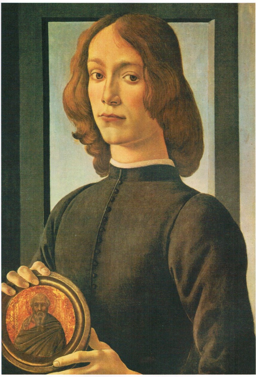 Egy fiatal férfi portréja medalionnal alkotó: Sandro Botticelli