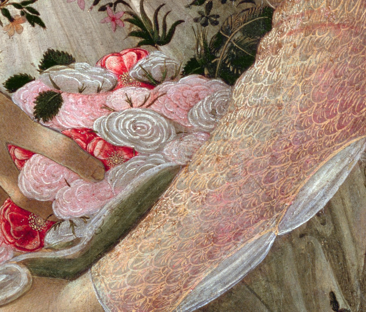 Primavera, 1478 körül, tempera, tábla, részlet az 558-ból alkotó: Sandro Botticelli