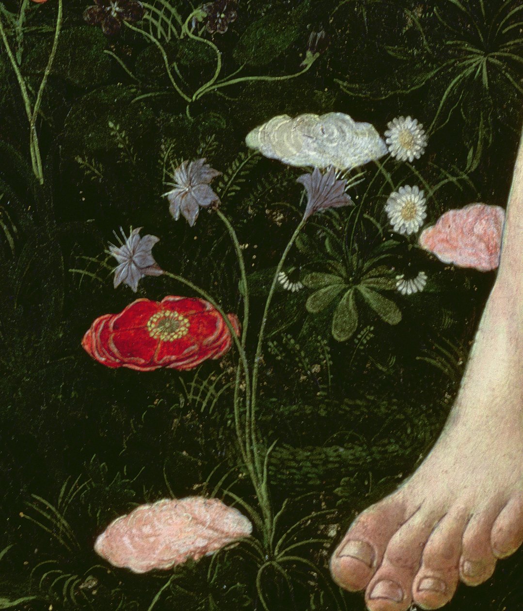 Primavera, 1478 körül, tempera, tábla, részlet az 558-ból alkotó: Sandro Botticelli