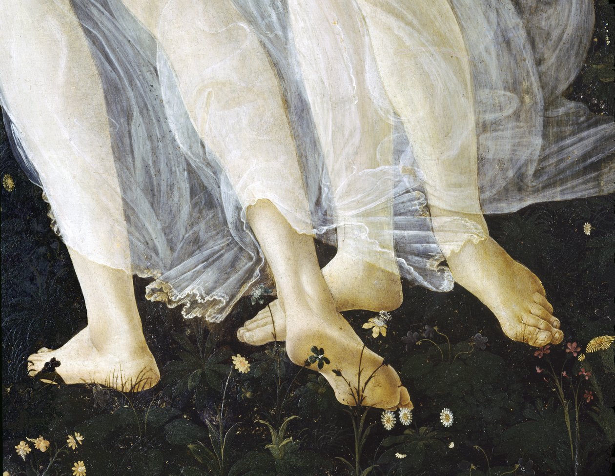 Primavera, 1478 körül, tempera, tábla, részlet az 558-ból alkotó: Sandro Botticelli