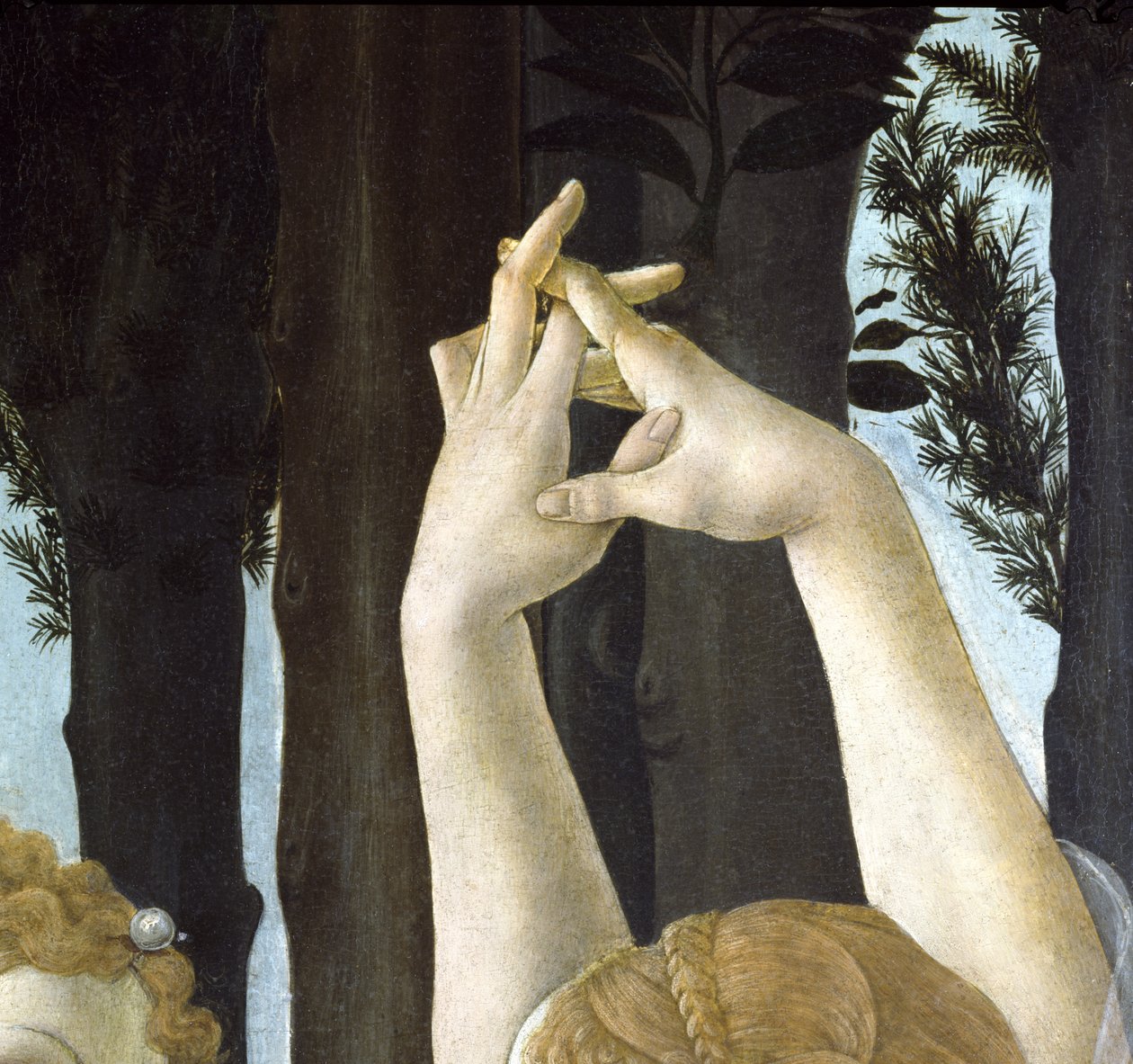 Primavera, 1478 körül, tempera, tábla, részlet az 558-ból alkotó: Sandro Botticelli