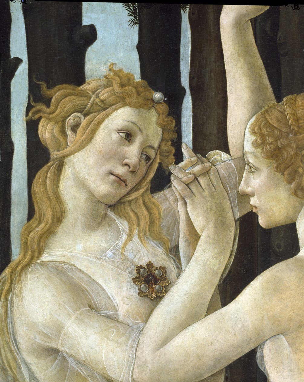 Primavera, 1478 körül, tempera, tábla, részlet az 558-ból alkotó: Sandro Botticelli