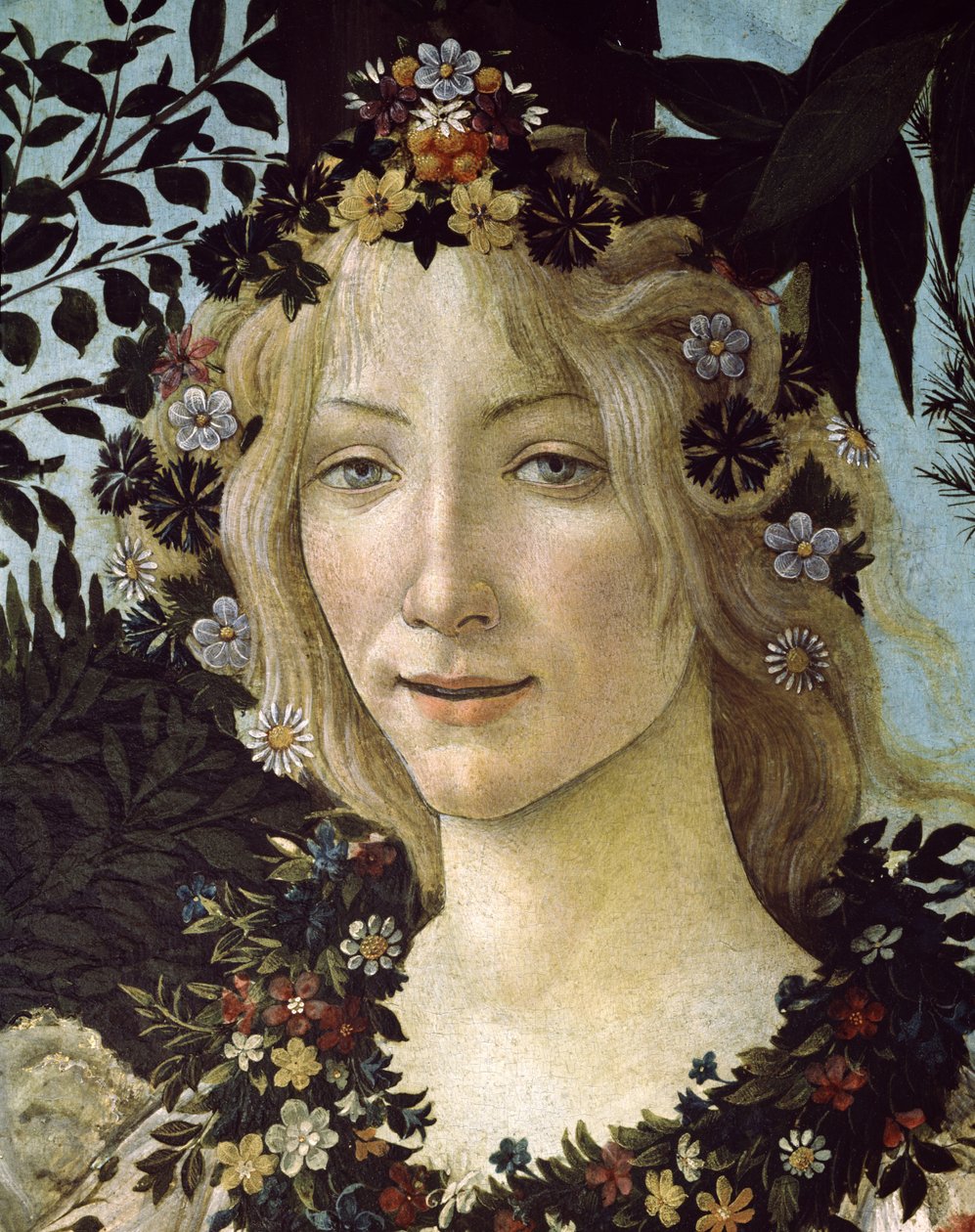 Primavera, 1478 körül, tempera, tábla, 558 részlet alkotó: Sandro Botticelli