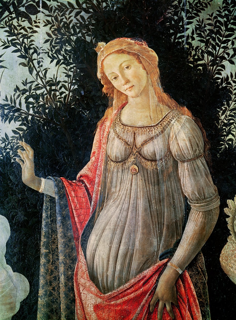 Primavera, Vénusz részlete, 1478 körül (tempera a panelen) alkotó: Sandro Botticelli