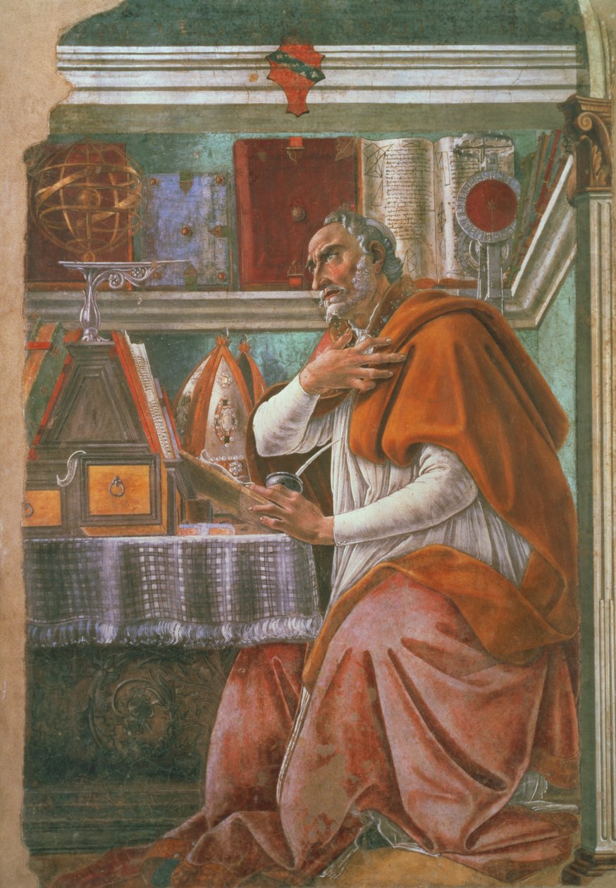 Szent Ágoston cellájában, 1480 körül alkotó: Sandro Botticelli