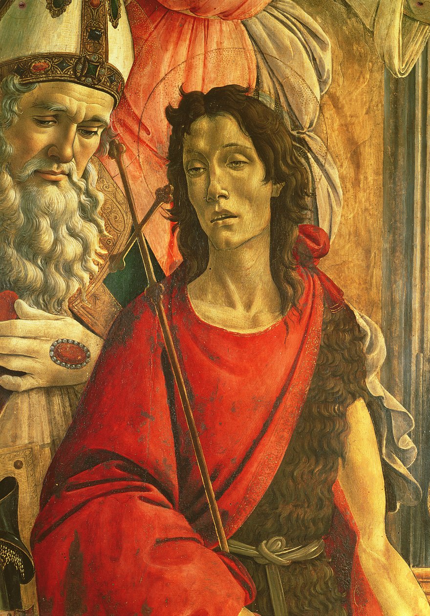 Keresztelő Szent János, részlet a Szent Barnabás oltárképből 1487 körül (tempera a táblán) alkotó: Sandro Botticelli