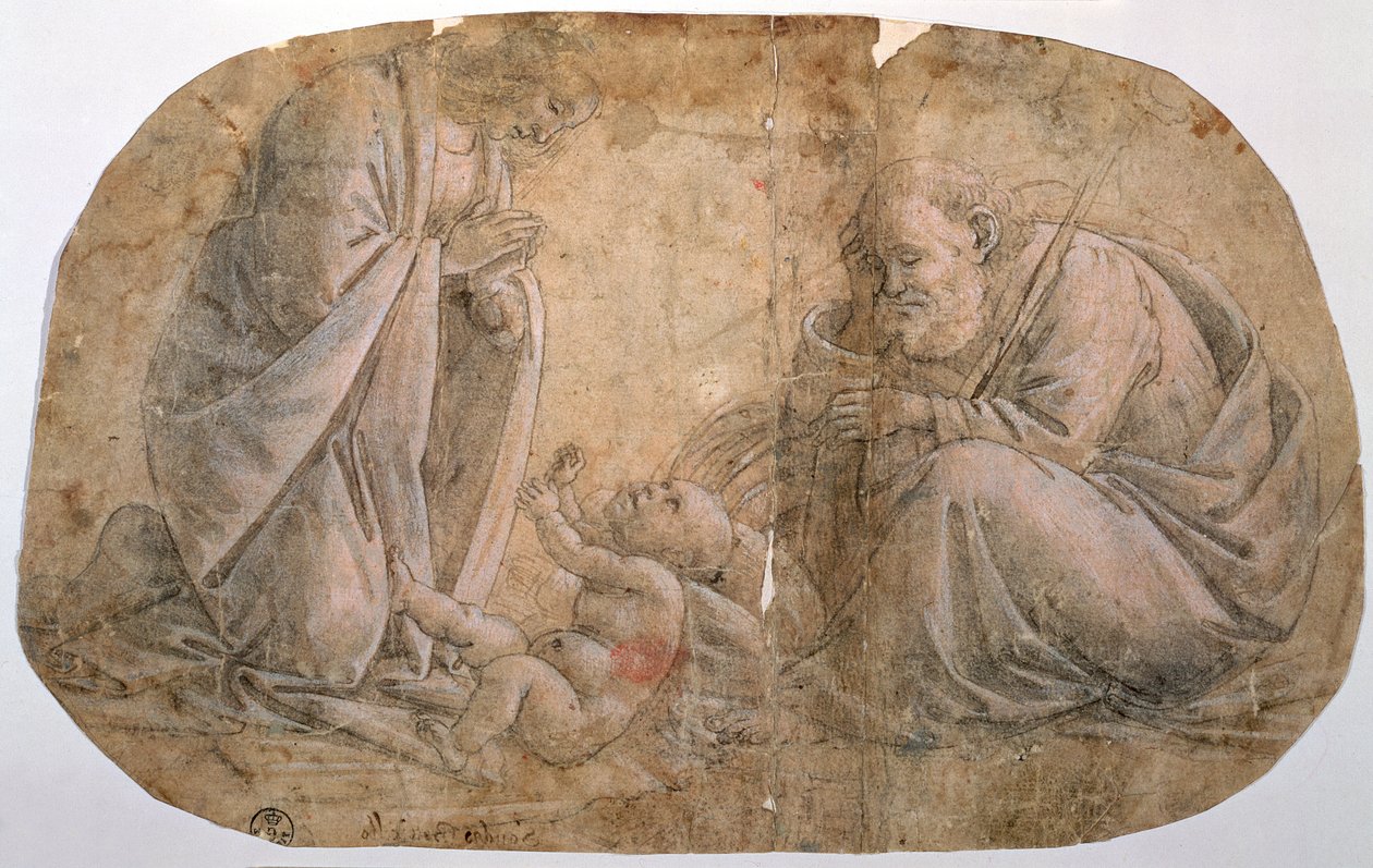 Tanulmány a gyermek imádatáért (rajz) alkotó: Sandro Botticelli