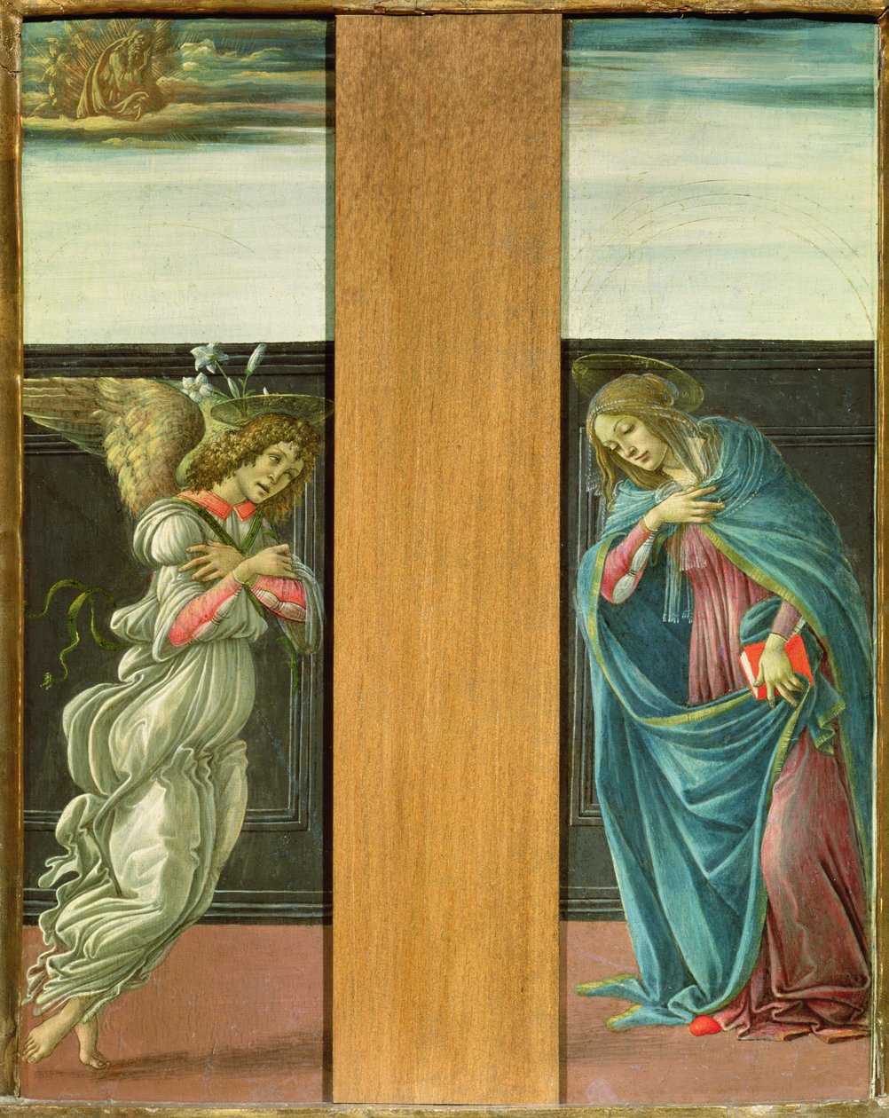 Angyali üdvözlet (tempera a panelen) alkotó: Sandro Botticelli