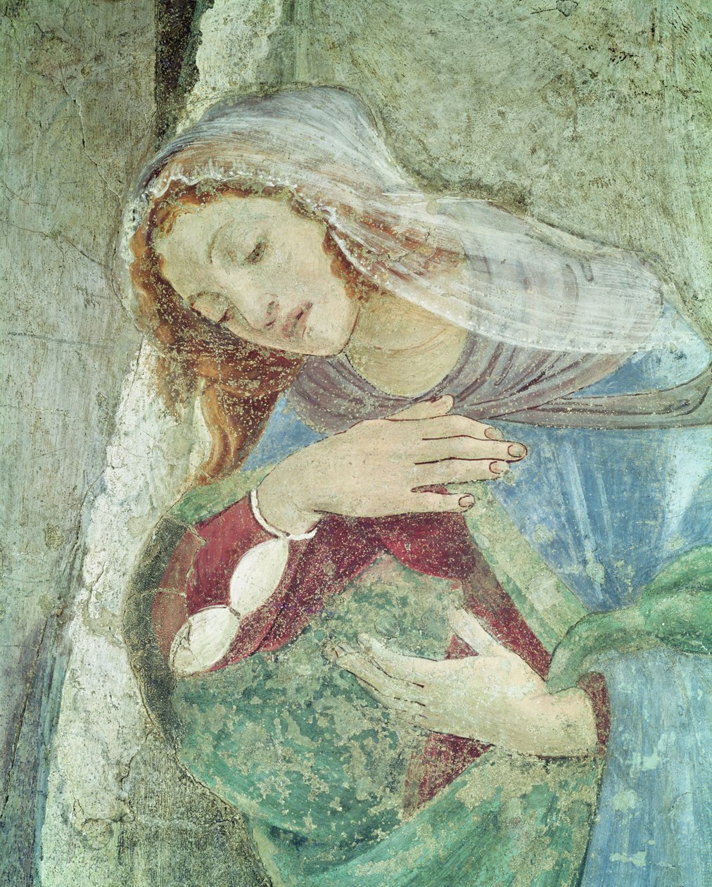 A Szűz Mária mennybemenetelének részlete, 1445 körüli freskó alkotó: Sandro Botticelli