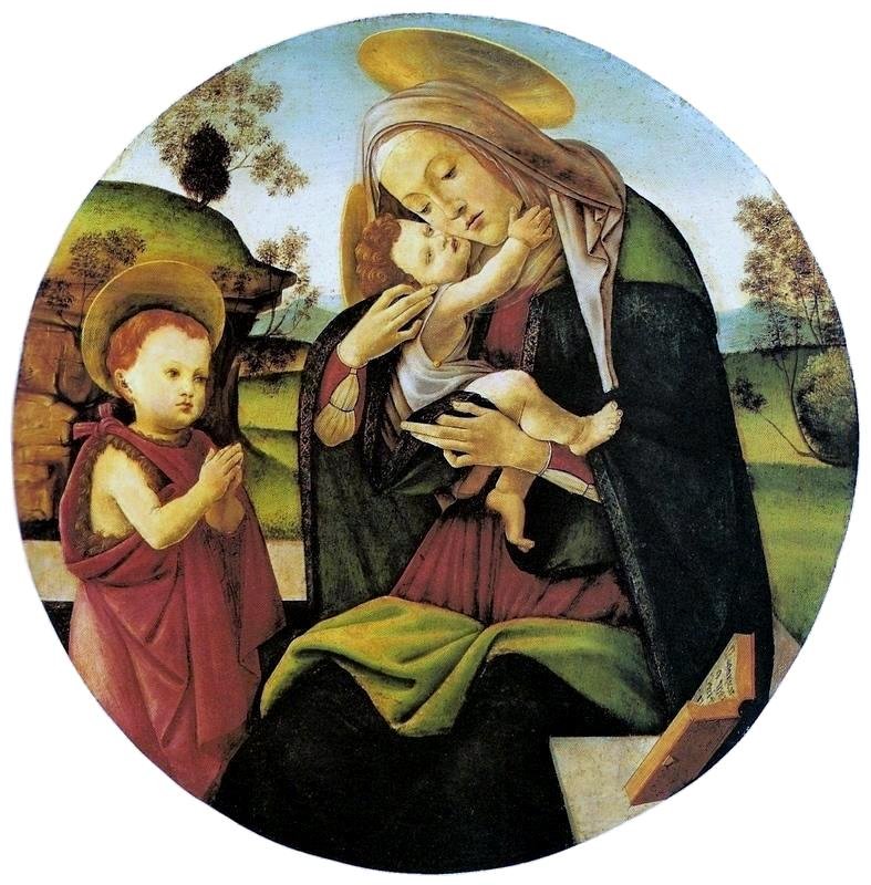 Szűz gyermekével és Keresztelő Szent János gyermeke alkotó: Sandro Botticelli