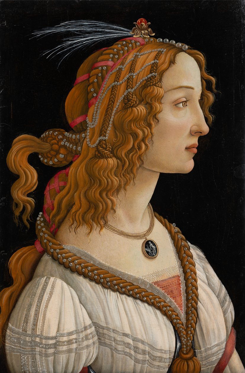 Idealizált hölgyportré (Simonetta Vespucci, mint nimfa portréja), 1480-85 körül (tempera és olaj a táblán) alkotó: Sandro (1444/5 1510) Botticelli