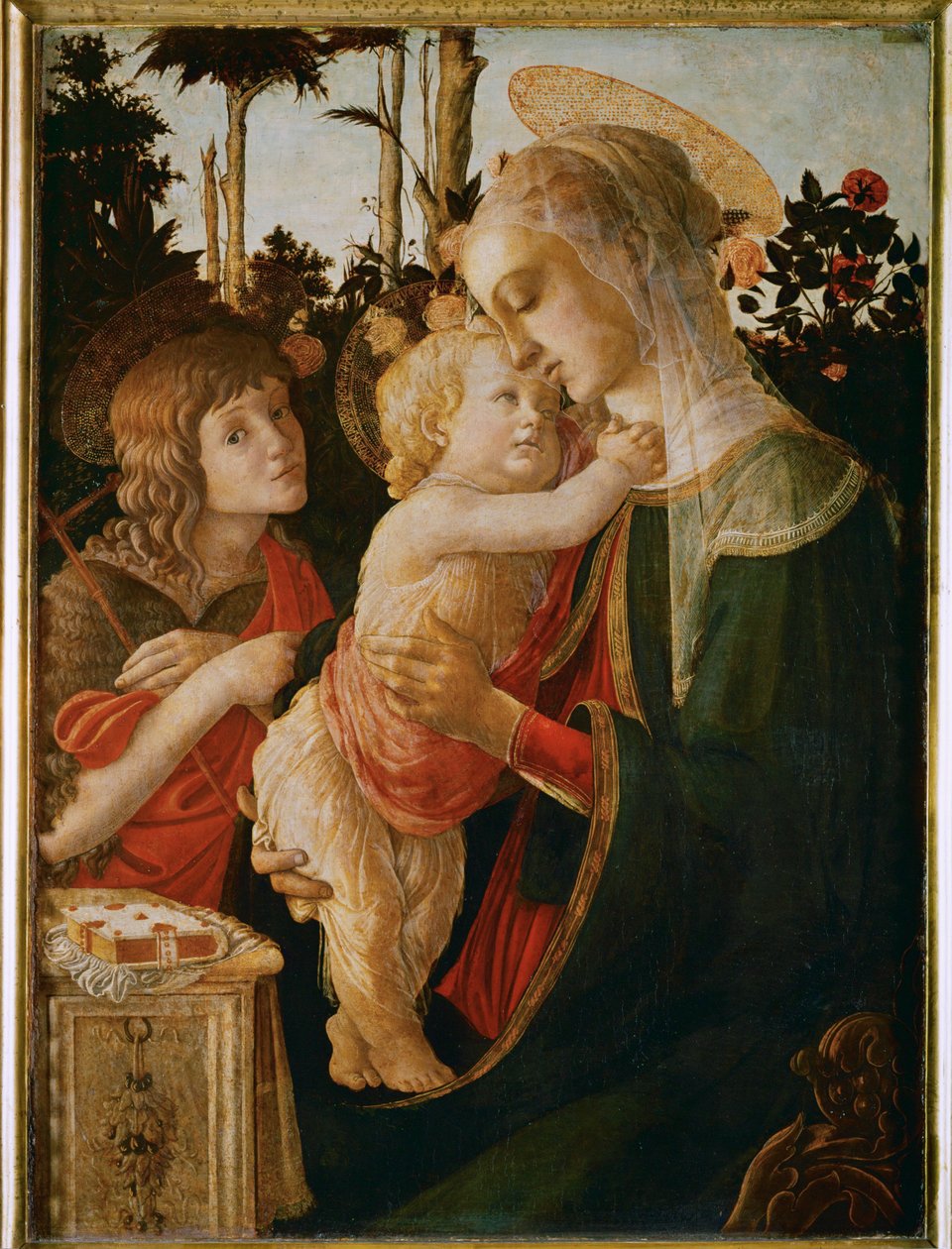 Madonna és gyermeke Keresztelő Szent Jánossal ... alkotó: Sandro Botticelli