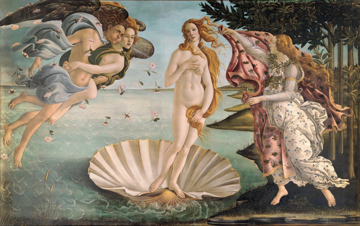 Vénusz születése, 1485 körül (tempera vásznon) alkotó: Sandro Botticelli