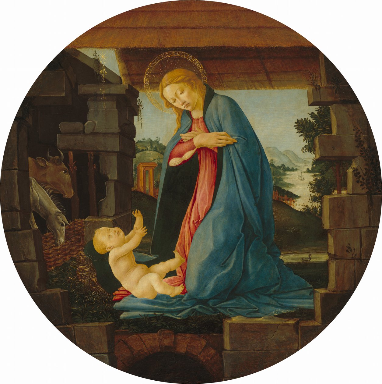 A gyermeket imádó szűz alkotó: Sandro Botticelli