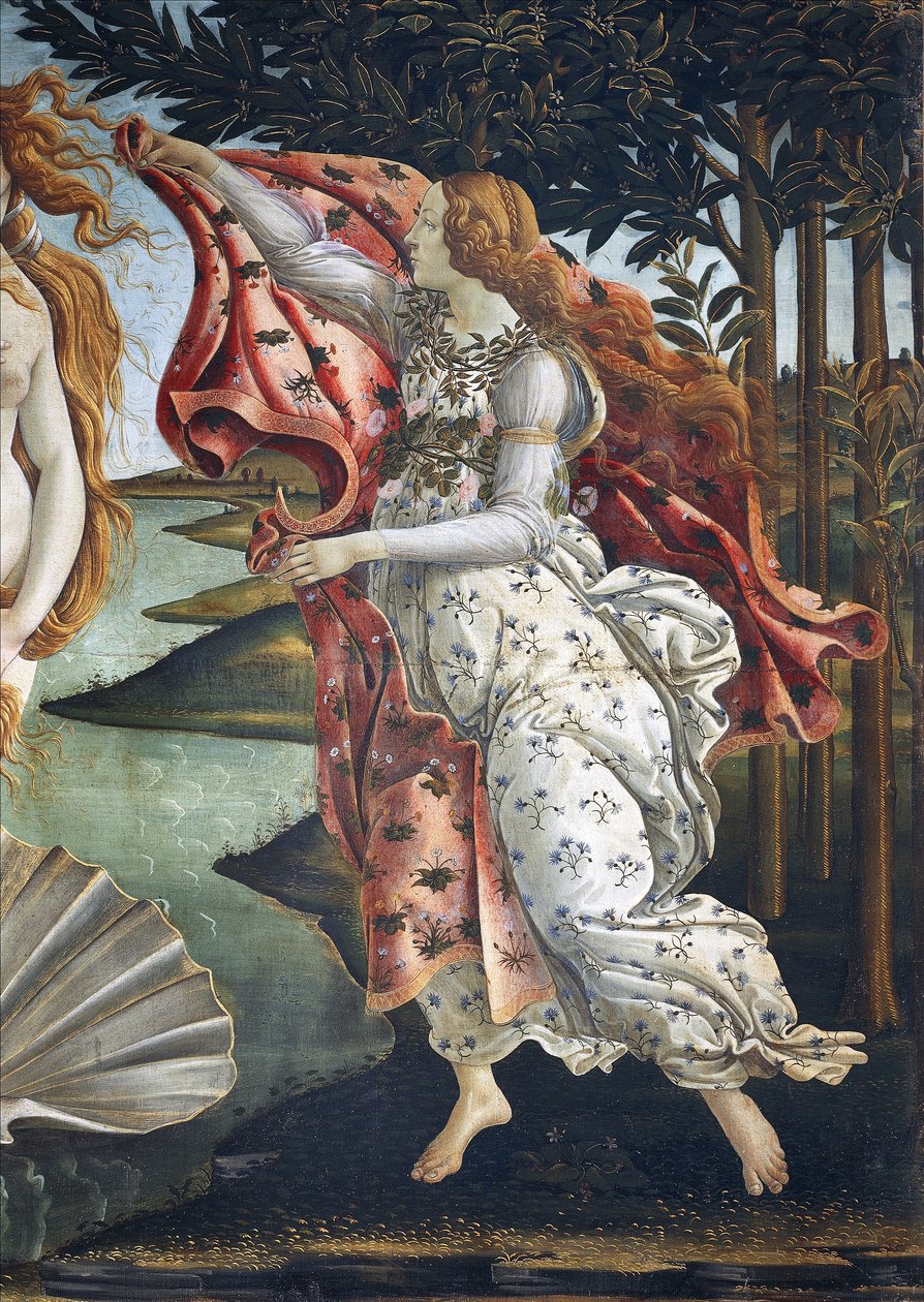 Vénusz születése (részlet) - Tempera vásznon alkotó: Sandro Botticelli