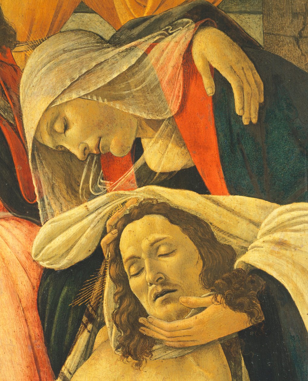 Siralom a halott Krisztus felett, 1490-1500 körül (tempera a panelen) (részlet) alkotó: Sandro Botticelli