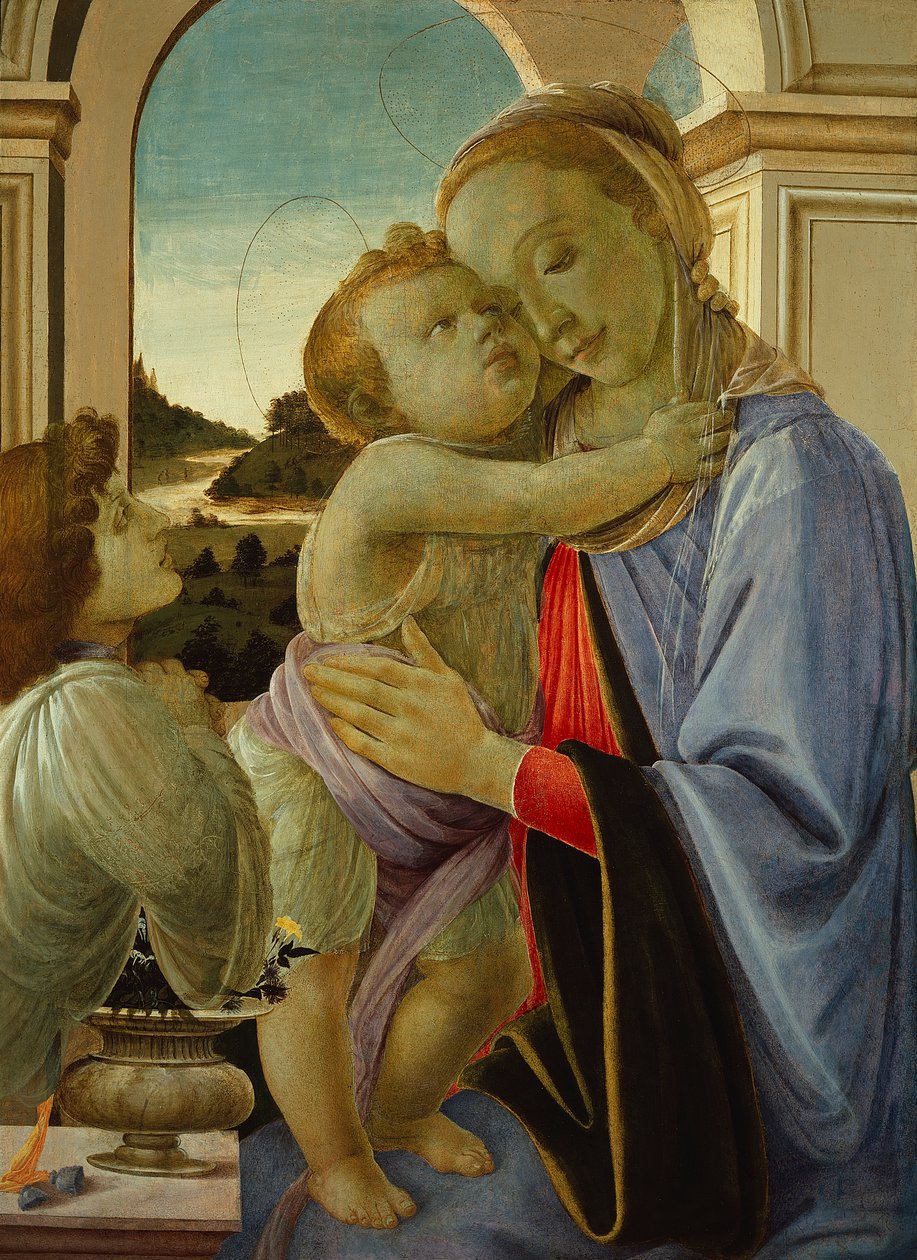 Madonna és gyermeke imádó angyallal, 1468 körül (tempera, tábla) alkotó: Sandro (1444/5 1510) Botticelli