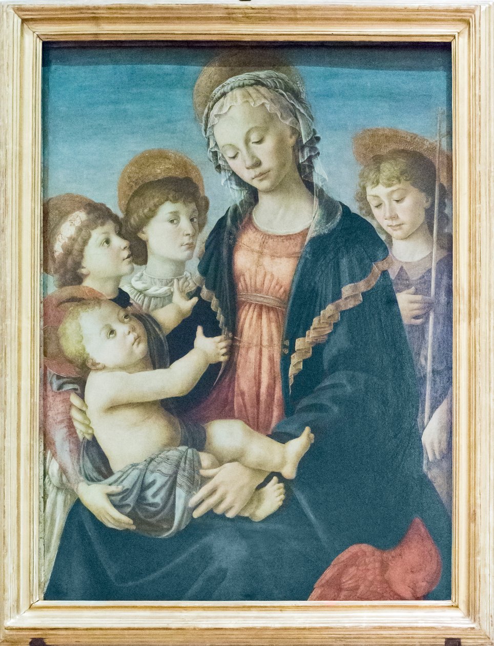 Madonna és gyermek Keresztelő Szent Jánossal és két angyallal, 1470 körül (panel) alkotó: Sandro Botticelli