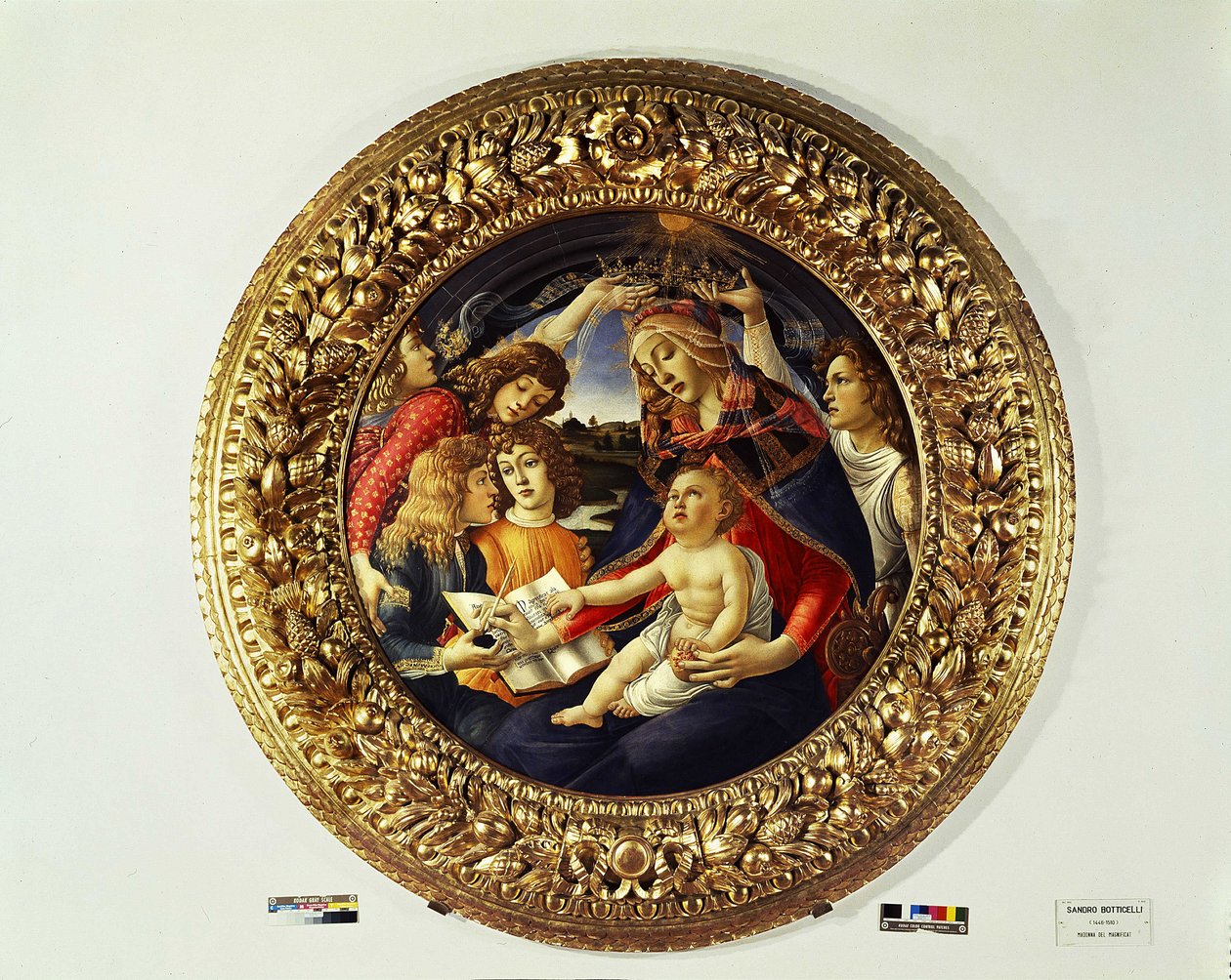 Magnificat Madonna és öt angyal (tondo) - 1481-1483 alkotó: Sandro Botticelli