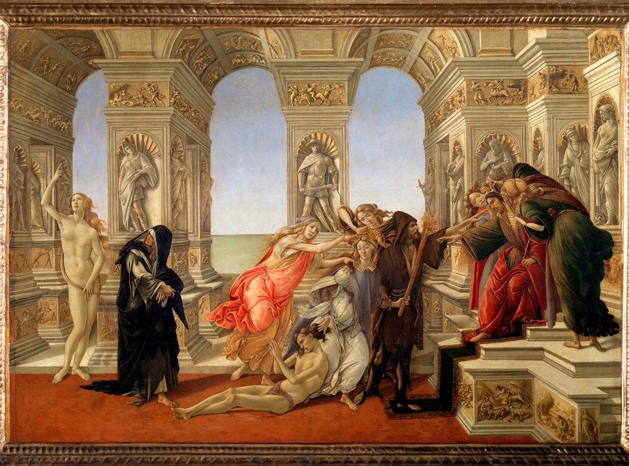Apelles szidalma (Tempera vásznon alkotó: Sandro Botticelli