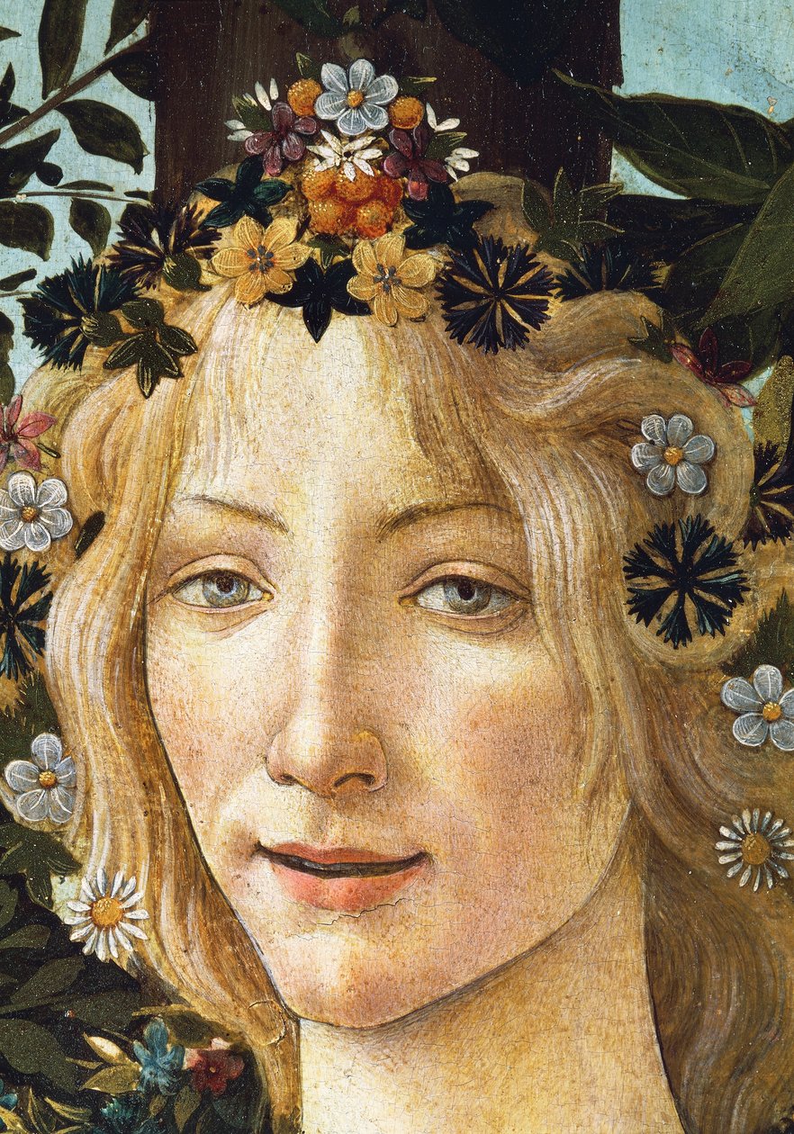 Flora arca, a tavasz allegóriájának részlete, 1477-1482 körül (tempera fán) alkotó: Sandro Botticelli