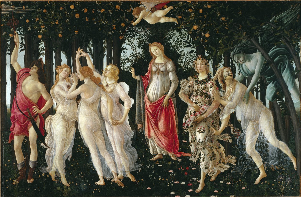 A rugó (Részletek) - tempera onwood alkotó: Sandro Botticelli