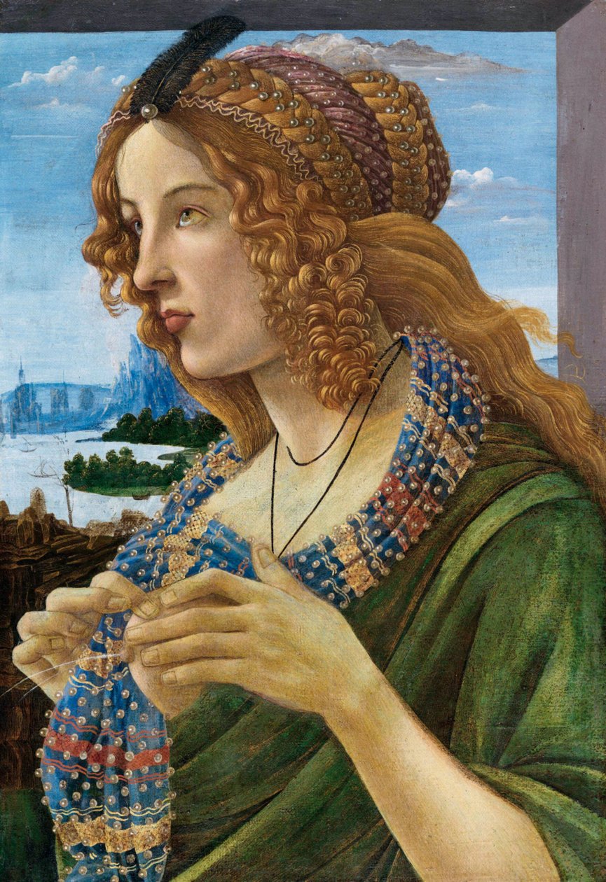 Simonetta Vespucci allegorikus női portré, 1480-1490 alkotó: Sandro Botticelli