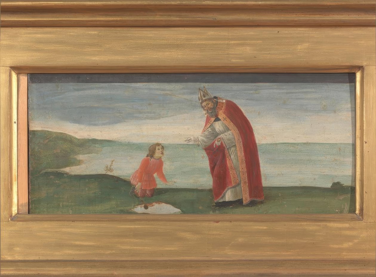 Szent Ágoston és a fiú a tengerparton alkotó: Sandro Botticelli