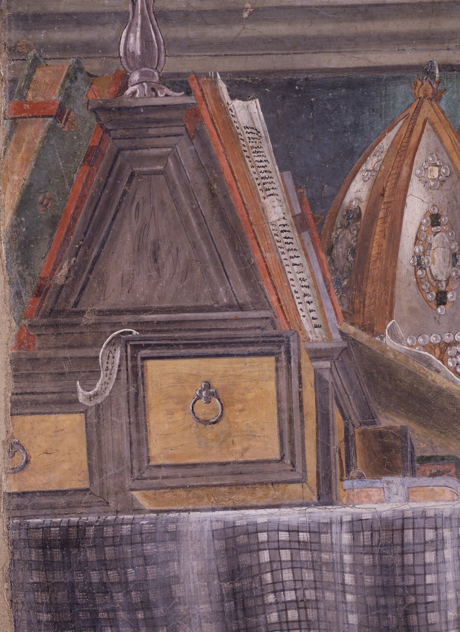 Részlet Szent Ágoston cellájában, 1480 körüli freskórészlet 29143-ból alkotó: Sandro Botticelli