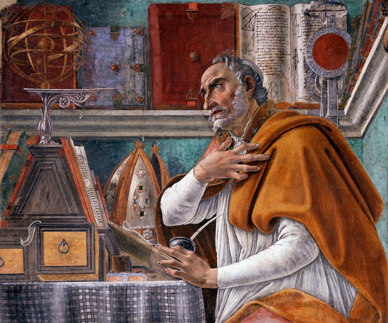 Részlet a „Szent Ágoston alkotó: Sandro Botticelli