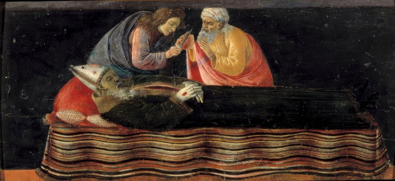 A szív eltávolítása Szent Bisc holttestéről alkotó: Sandro Botticelli