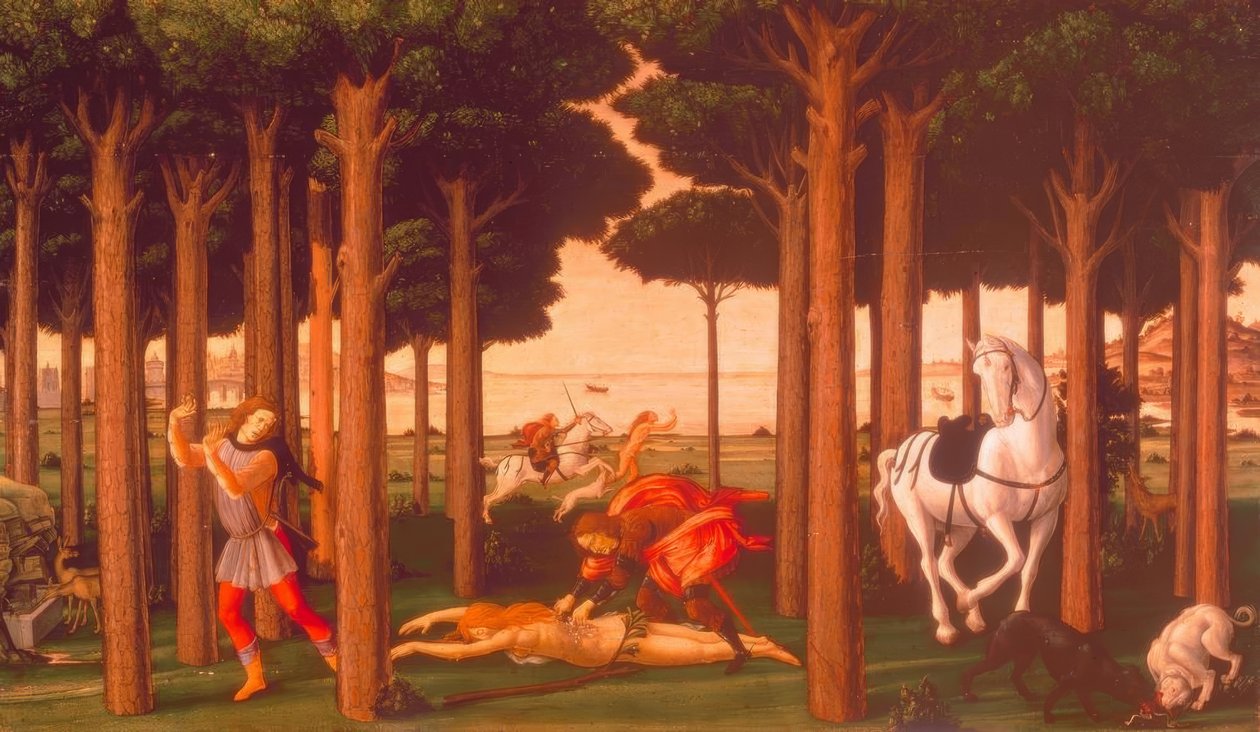 Die Geschichte des Nastagio degli Honesti II alkotó: Sandro Botticelli