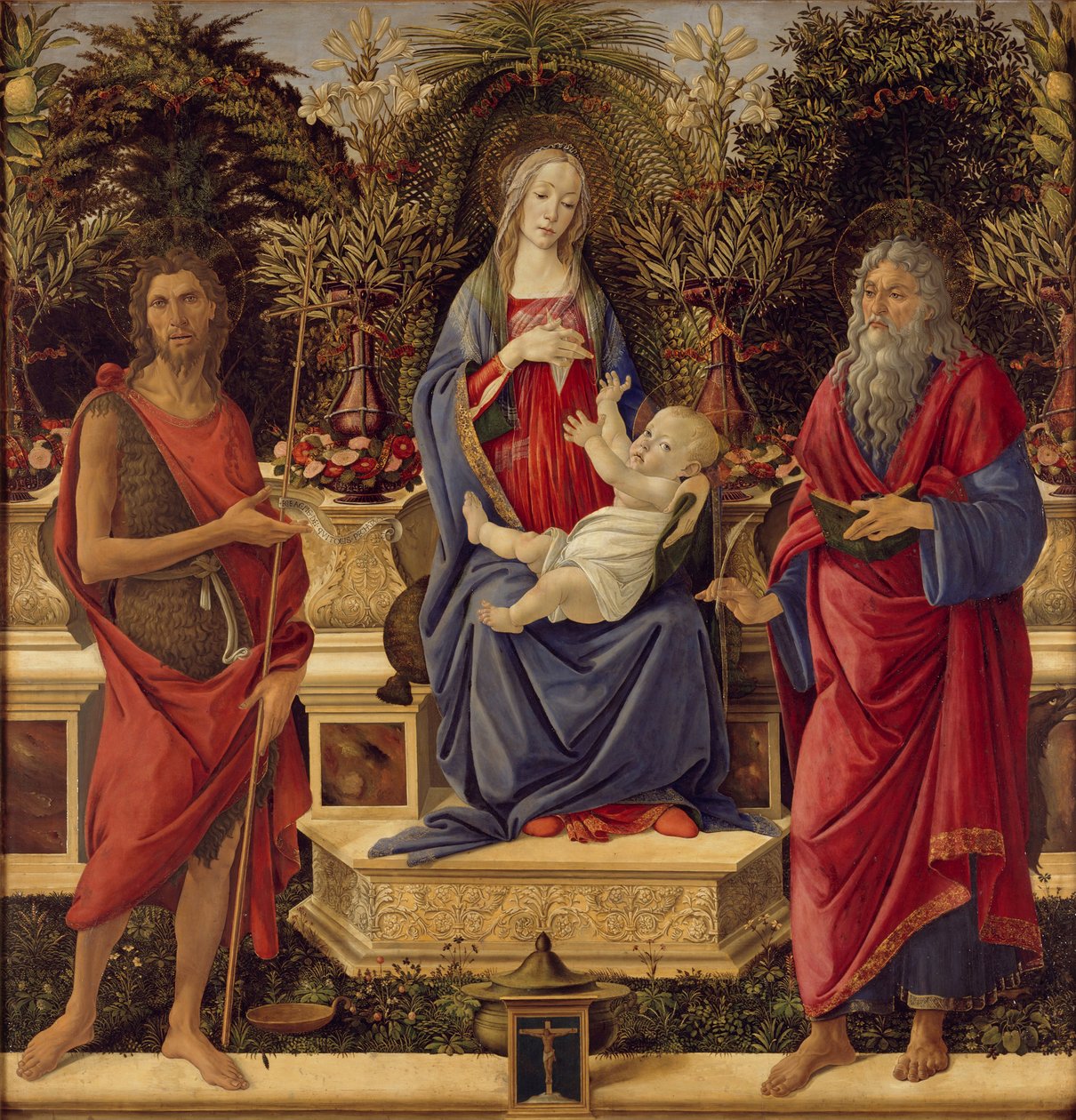 A trónoló Madonna gyermekkel és szentekkel, 1485 alkotó: Sandro Botticelli