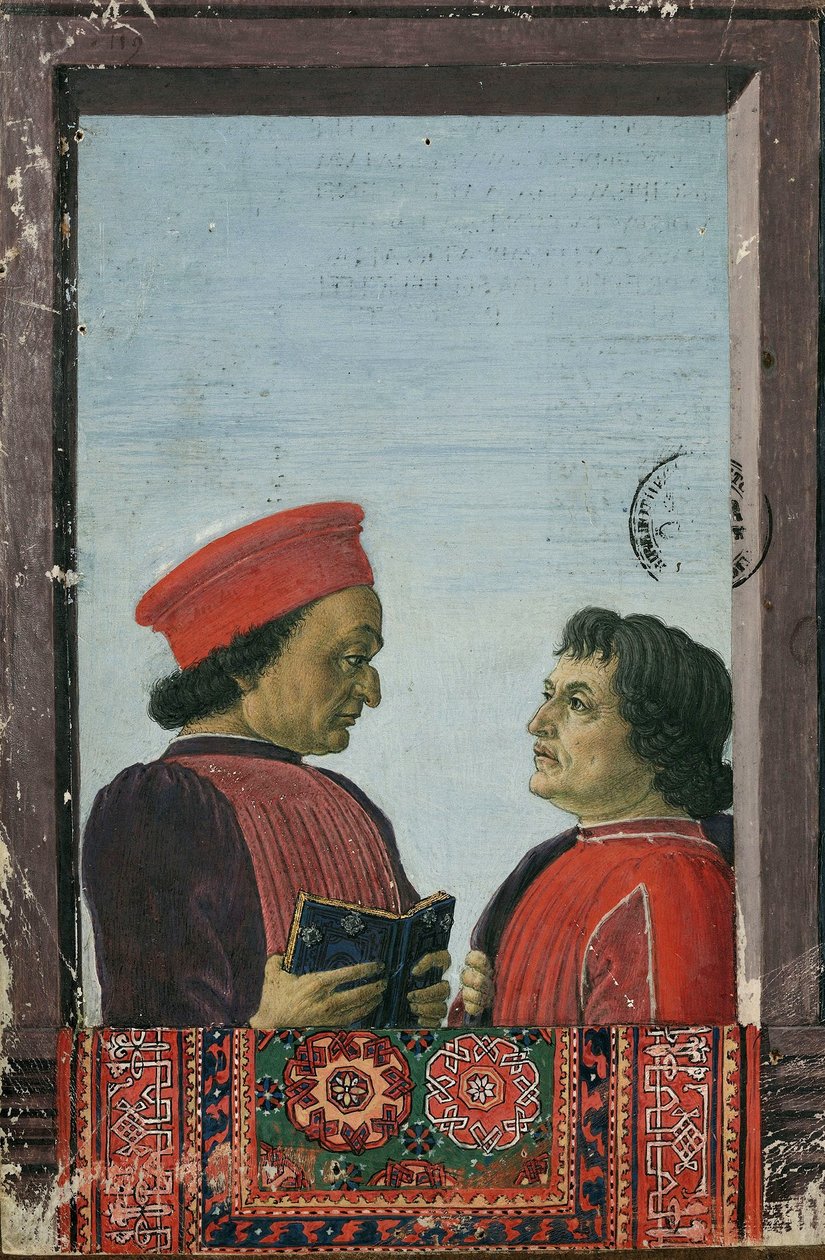 Federico Montefeltro és Cristofo Landino 15. század alkotó: Sandro Botticelli