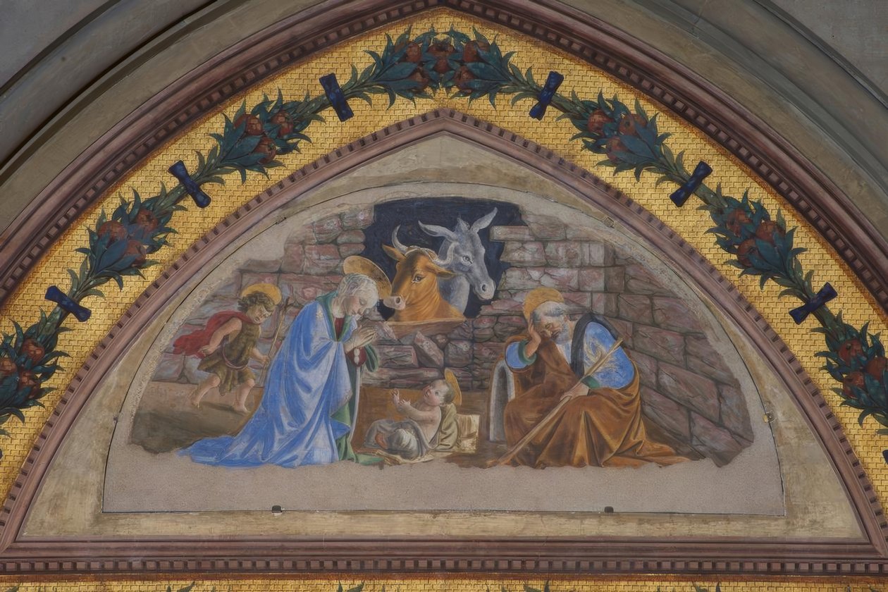 Krisztus születése a rohanó János fiúval alkotó: Sandro Botticelli