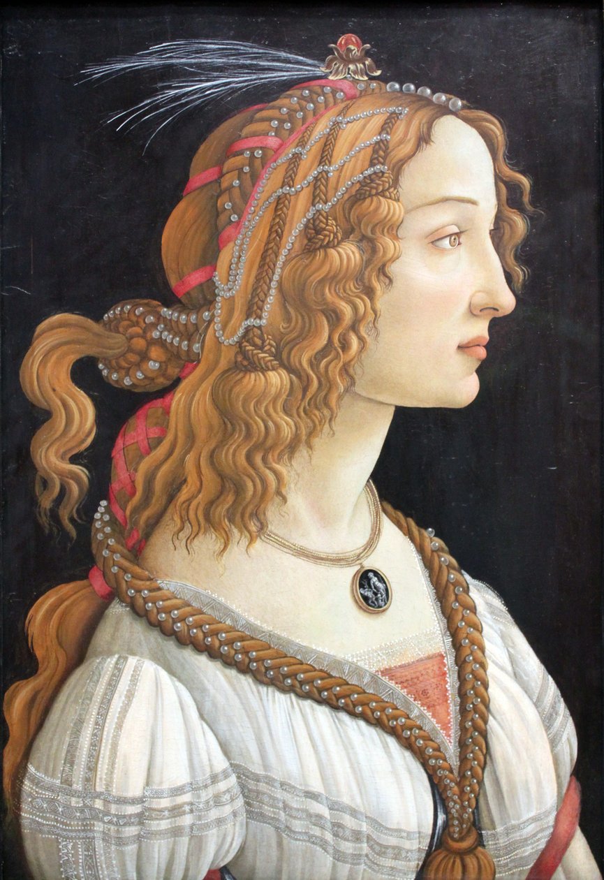 Egy hölgy idealizált portréja (Simonetta Vespucci nimfa portréja) alkotó: Sandro Botticelli