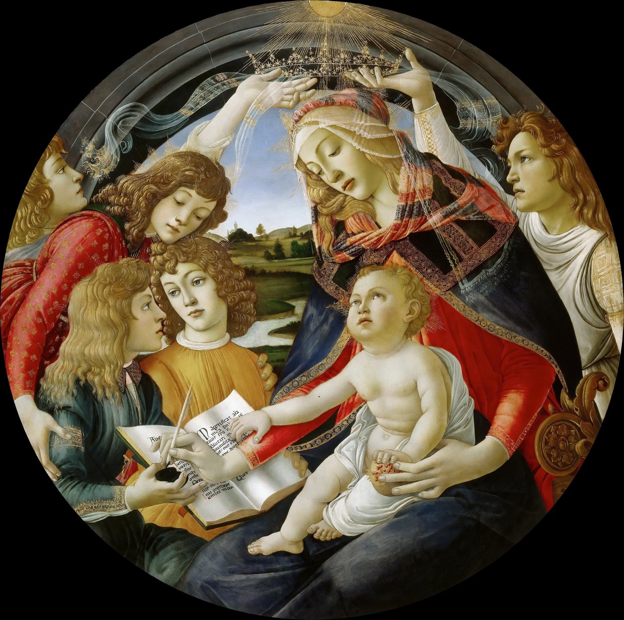 Olaszul: Madonna a Magnificat Madonna a Magnificatról alkotó: Sandro Botticelli