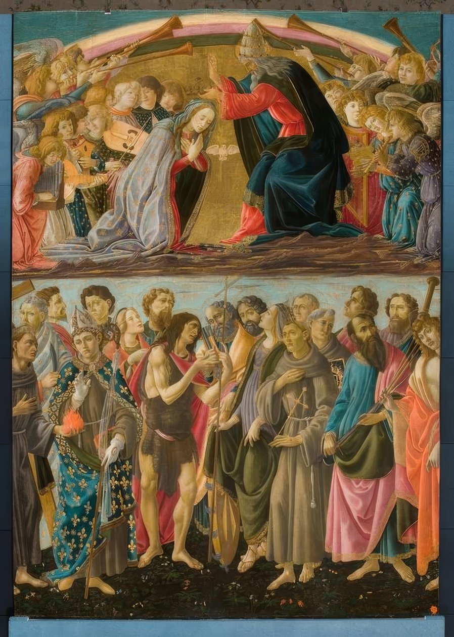 Mária megkoronázása szentekkel alkotó: Sandro Botticelli