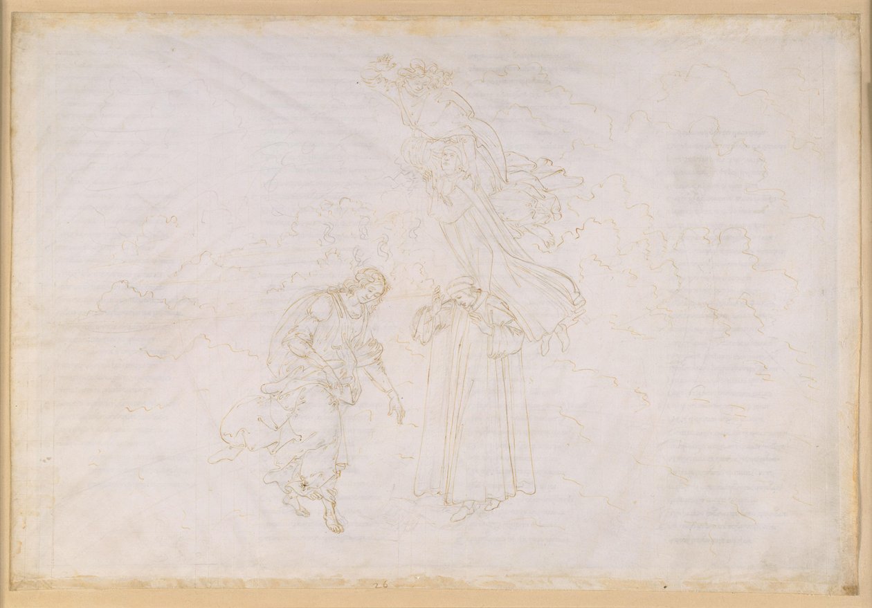 A Divina Commedia, Paradiso XXVII. Nyolcadik szféra (állandócsillagos ég): Péter elítélő beszédet tart a romlott pápaság ellen; felemelkedés a kristályégbe, a Primum Mobile-ba alkotó: Sandro Botticelli
