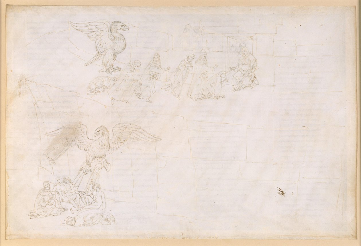 A Divina Commedia, Purgatórium IX. Előpurgatórium: Középső zóna és a kapu terasza: Dante álma; A Purgatórium kapuja előtt alkotó: Sandro Botticelli