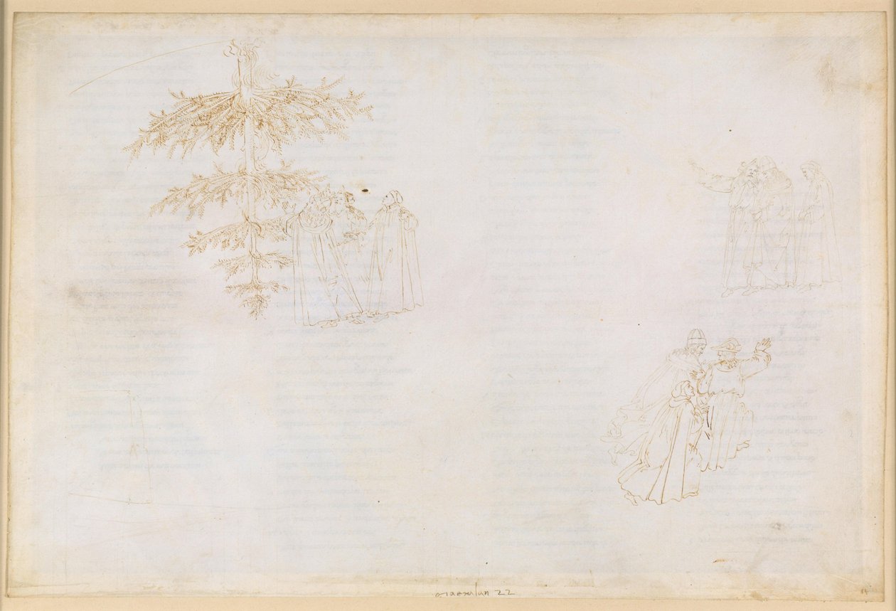 A Divina Commedia, Purgatórium XXII.: Feljutás a Purgatórium hatodik körébe; Beszélgetések Statiusszal; A falánkok bűnbánata alkotó: Sandro Botticelli