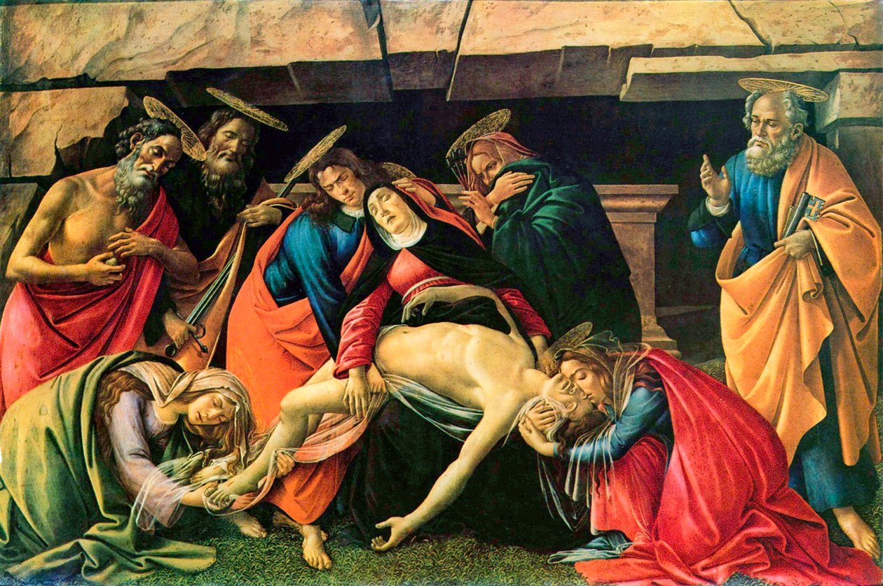 Siralom a halott Krisztus felett”, 1490-1492. alkotó: Sandro Botticelli