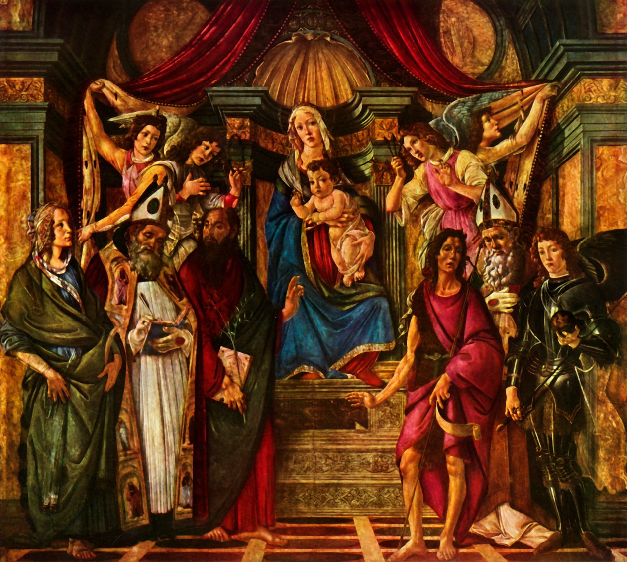 Madonna trónoló hat szenttel, 1483, 1937. alkotó: Sandro Botticelli