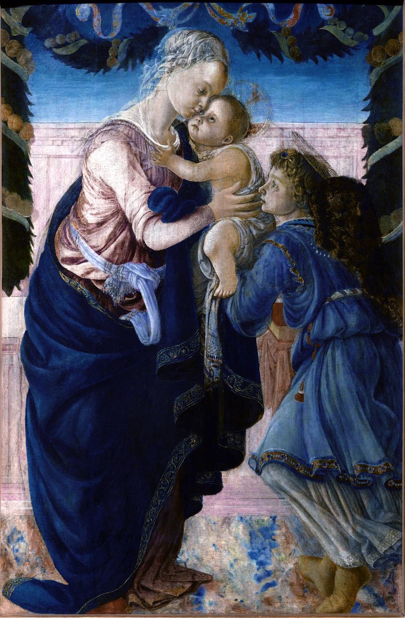 Madonna és gyermeke angyallal alkotó: Sandro Botticelli