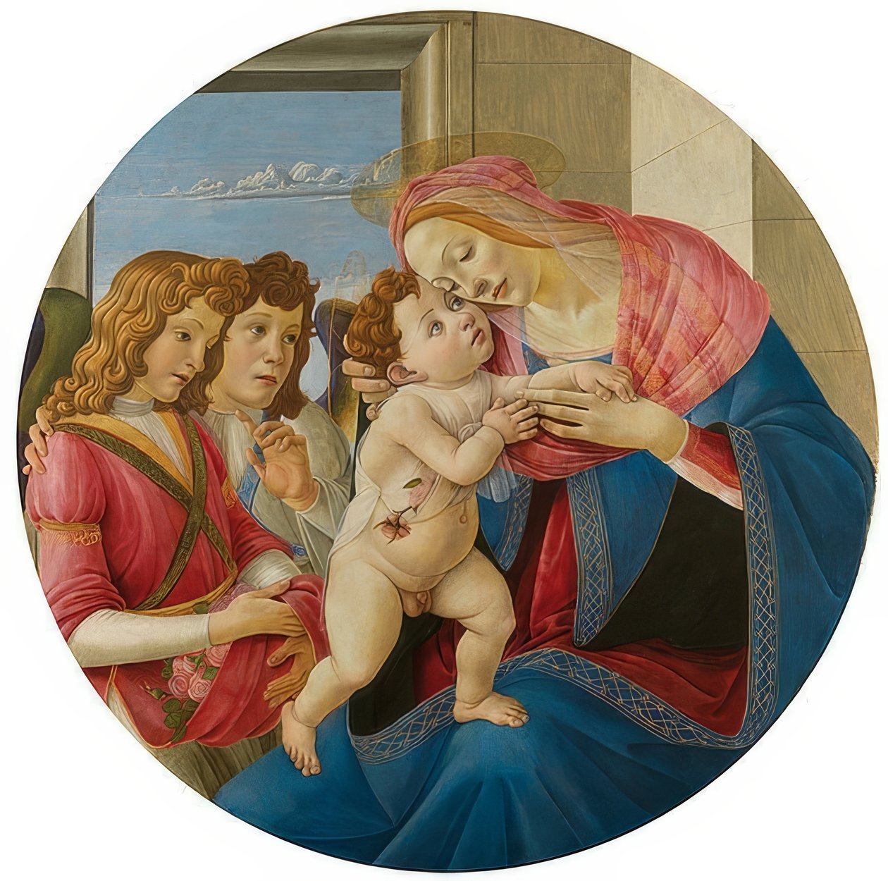 Madonna gyermekkel és két angyallal. 1490 körül alkotó: Sandro Botticelli