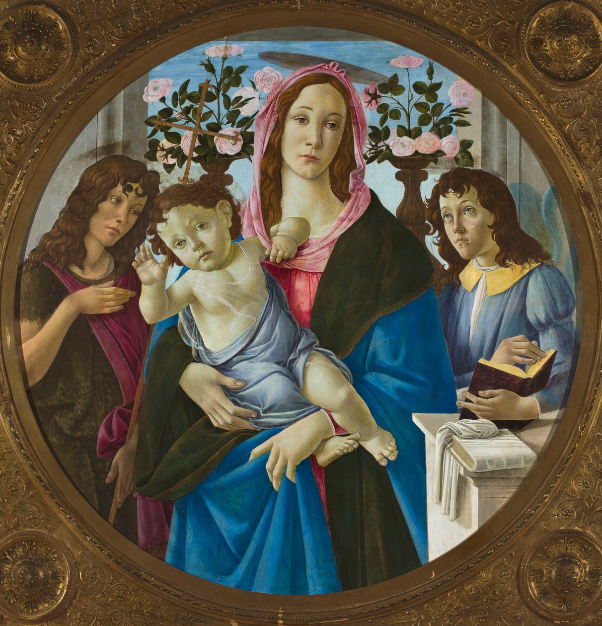 Madonna a Gyermekkel, Szent János Keresztelővel és egy angyallal alkotó: Sandro Botticelli